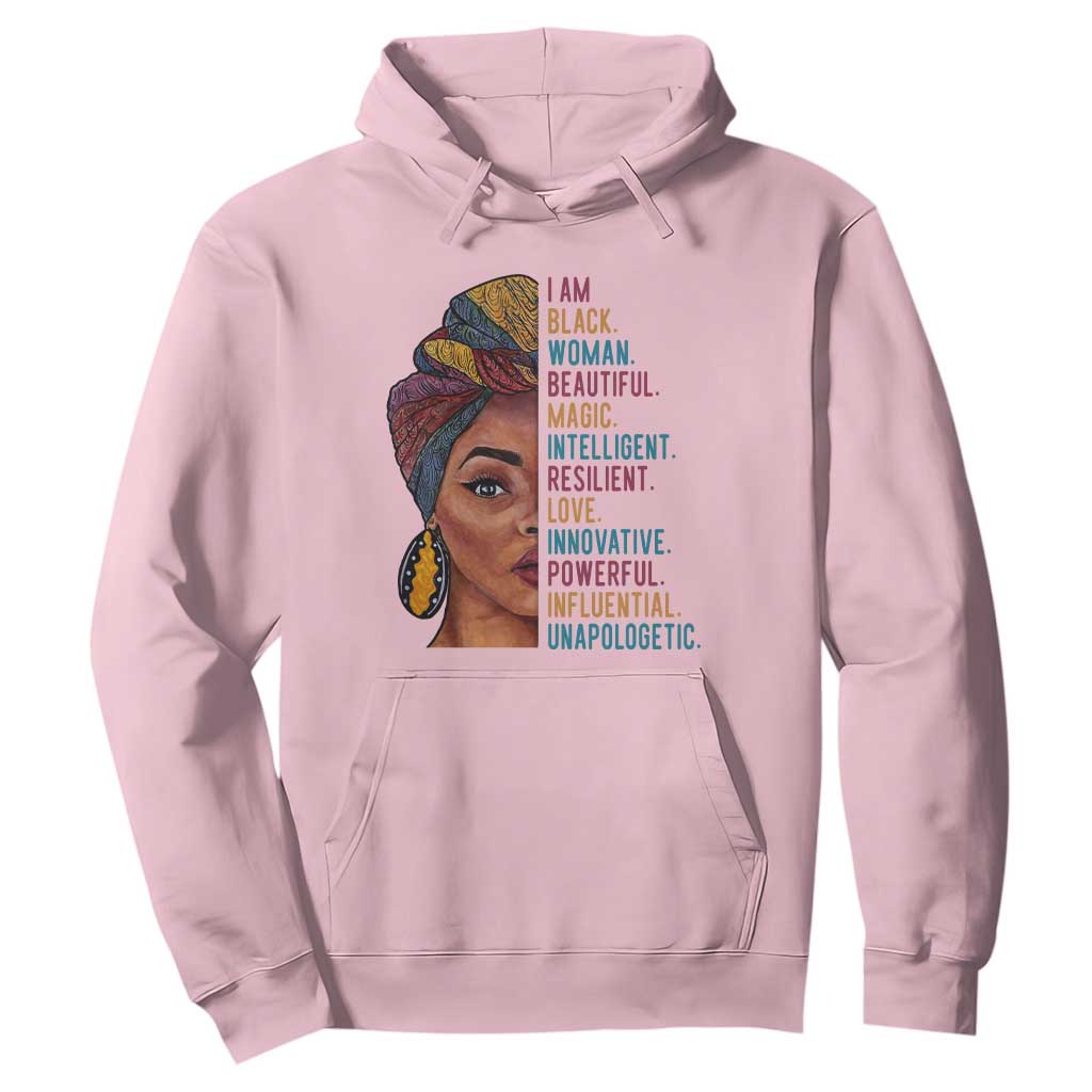 Afro Woman Hoodie Beautiful Magic TS01 Light Pink Printyourwear