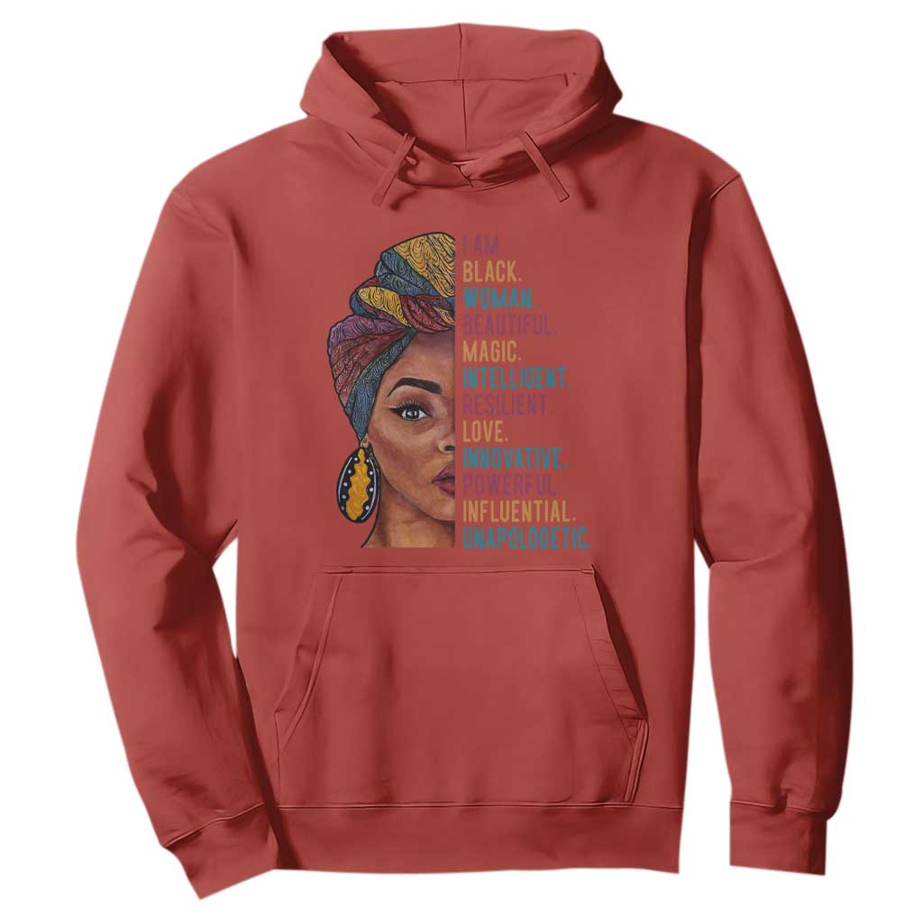 Afro Woman Hoodie Beautiful Magic TS01 Red Printyourwear