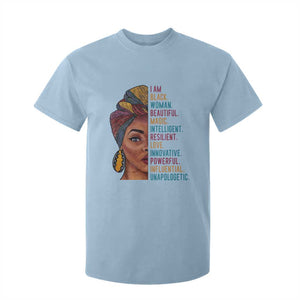 Black Woman T Shirt For Kid Beautiful Magic Intelligent Resilient Love African American Pride TS01 Light Blue Print Your Wear