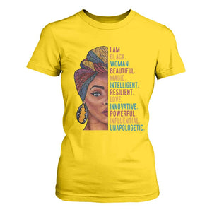Black Woman T Shirt For Women Beautiful Magic Intelligent Resilient Love African American Pride TS01 Daisy Print Your Wear