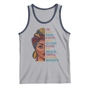 Black Woman Tank Top Beautiful Magic Intelligent Resilient Love African American Pride TS01 Athletic Heather Navy Print Your Wear