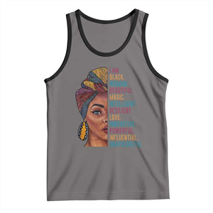 Black Woman Tank Top Beautiful Magic Intelligent Resilient Love African American Pride TS01 Deep Heather Black Print Your Wear