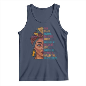 Black Woman Tank Top Beautiful Magic Intelligent Resilient Love African American Pride TS01 Navy Print Your Wear