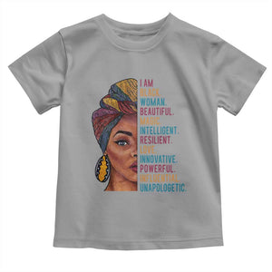 Black Woman Toddler T Shirt Beautiful Magic Intelligent Resilient Love African American Pride TS01 Sport Gray Print Your Wear