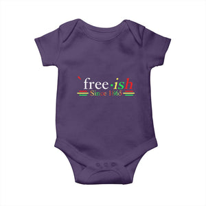 Free-ish Since 1865 Baby Onesie Juneteenth Freedom Emancipation Black History TS01 Purple Print Your Wear