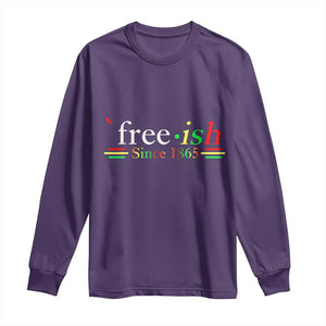 Free-ish Since 1865 Long Sleeve Shirt Juneteenth Freedom Emancipation Black History TS01 Purple Print Your Wear