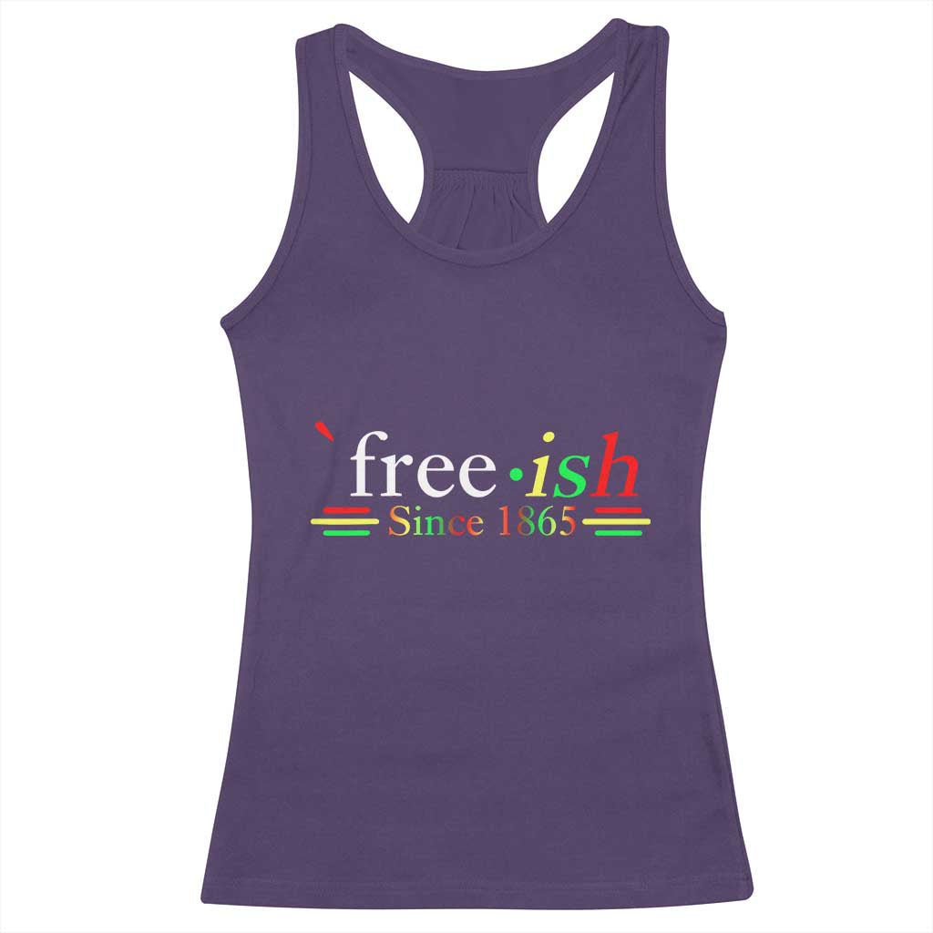 Free-ish Since 1865 Racerback Tank Top Juneteenth Freedom Emancipation Black History TS01 Purple Print Your Wear