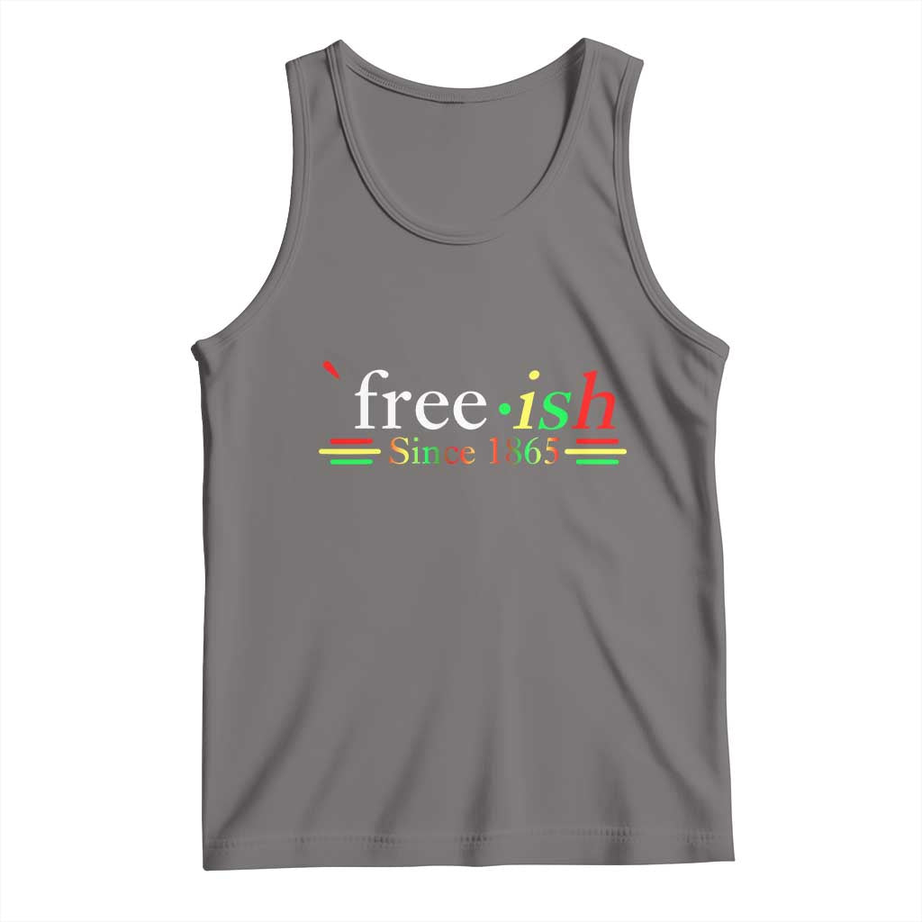 Free-ish Since 1865 Tank Top Juneteenth Freedom Emancipation Black History TS01 Deep Heather Print Your Wear