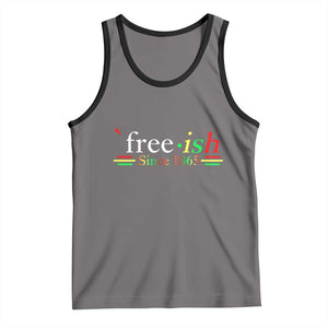 Free-ish Since 1865 Tank Top Juneteenth Freedom Emancipation Black History TS01 Deep Heather Black Print Your Wear