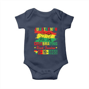 Juneteenth 1865 Baby Onesie Celebrating Black Freedom June 19th African American TS01 Navy Print Your Wear