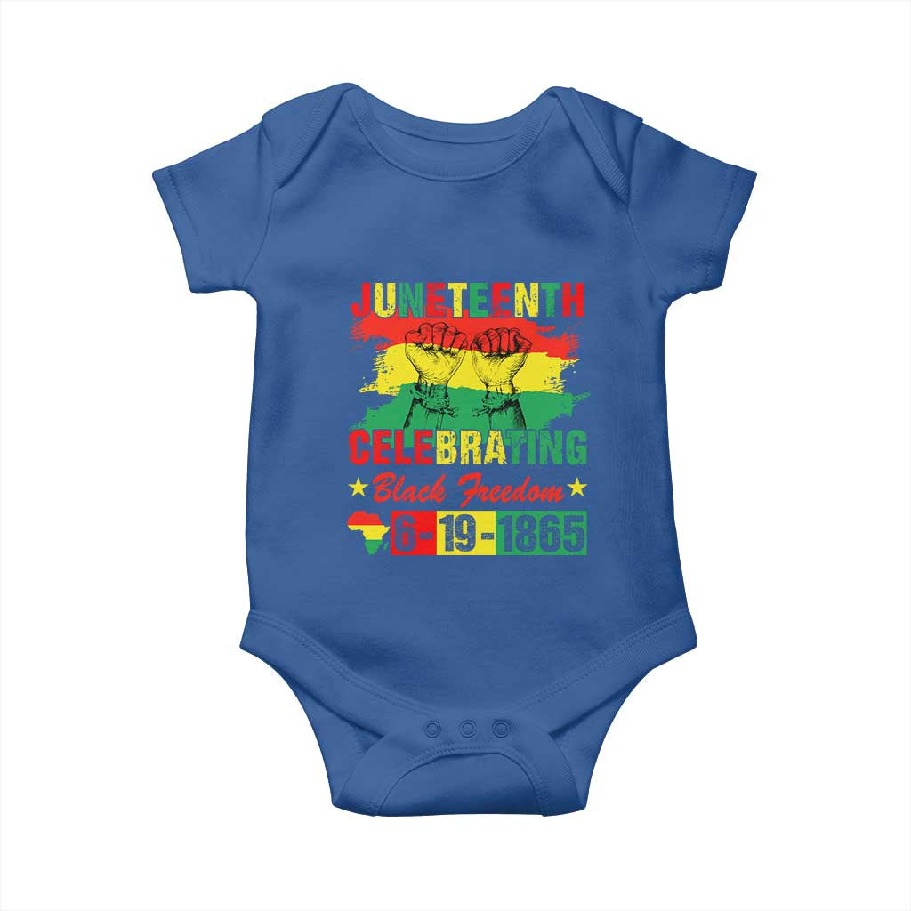 Juneteenth 1865 Baby Onesie Celebrating Black Freedom June 19th African American TS01 Royal Blue Print Your Wear