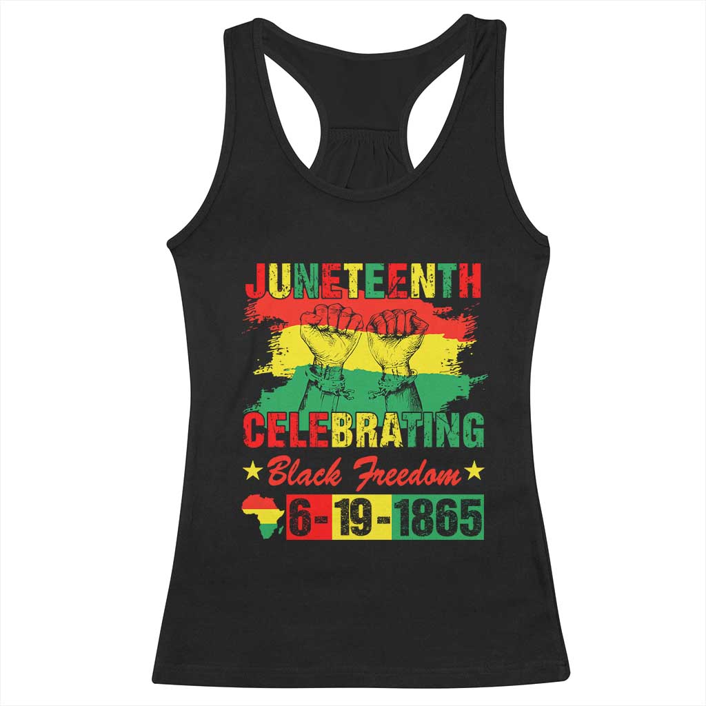 Juneteenth 1865 Racerback Tank Top Celebrating Black Freedom June 19th African American TS01 Black Print Your Wear