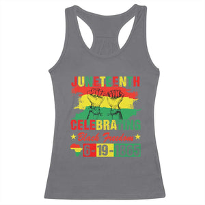 Juneteenth 1865 Racerback Tank Top Celebrating Black Freedom June 19th African American TS01 Charcoal Print Your Wear