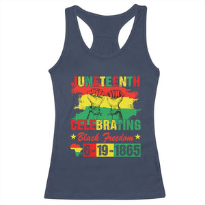 Juneteenth 1865 Racerback Tank Top Celebrating Black Freedom June 19th African American TS01 Navy Print Your Wear