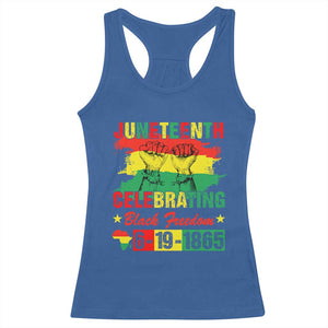 Juneteenth 1865 Racerback Tank Top Celebrating Black Freedom June 19th African American TS01 Royal Blue Print Your Wear