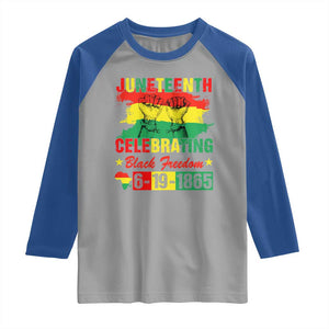 Juneteenth 1865 Raglan Shirt Celebrating Black Freedom June 19th African American TS01 Sport Gray Royal Print Your Wear