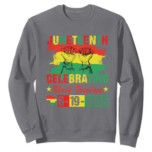 Juneteenth Celebrating Black Freedom 1865 African American Sweatshirt TS01 Charcoal Printyourwear