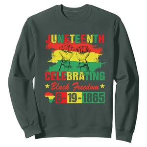 Juneteenth Celebrating Black Freedom 1865 African American Sweatshirt TS01 Dark Forest Green Printyourwear