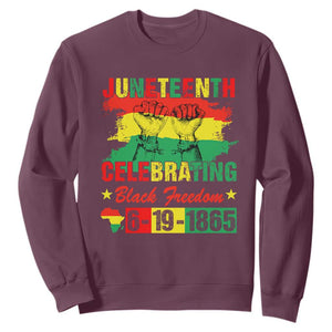 Juneteenth Celebrating Black Freedom 1865 African American Sweatshirt TS01 Maroon Printyourwear