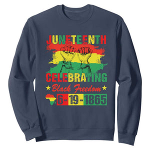 Juneteenth Celebrating Black Freedom 1865 African American Sweatshirt TS01 Navy Printyourwear