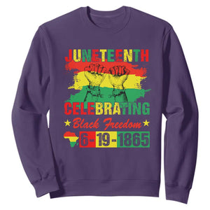 Juneteenth Celebrating Black Freedom 1865 African American Sweatshirt TS01 Purple Printyourwear