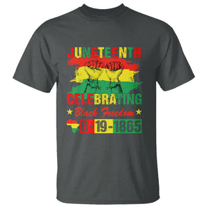 Juneteenth Celebrating Black Freedom 1865 African American T Shirt TS01 Dark Heather Printyourwear