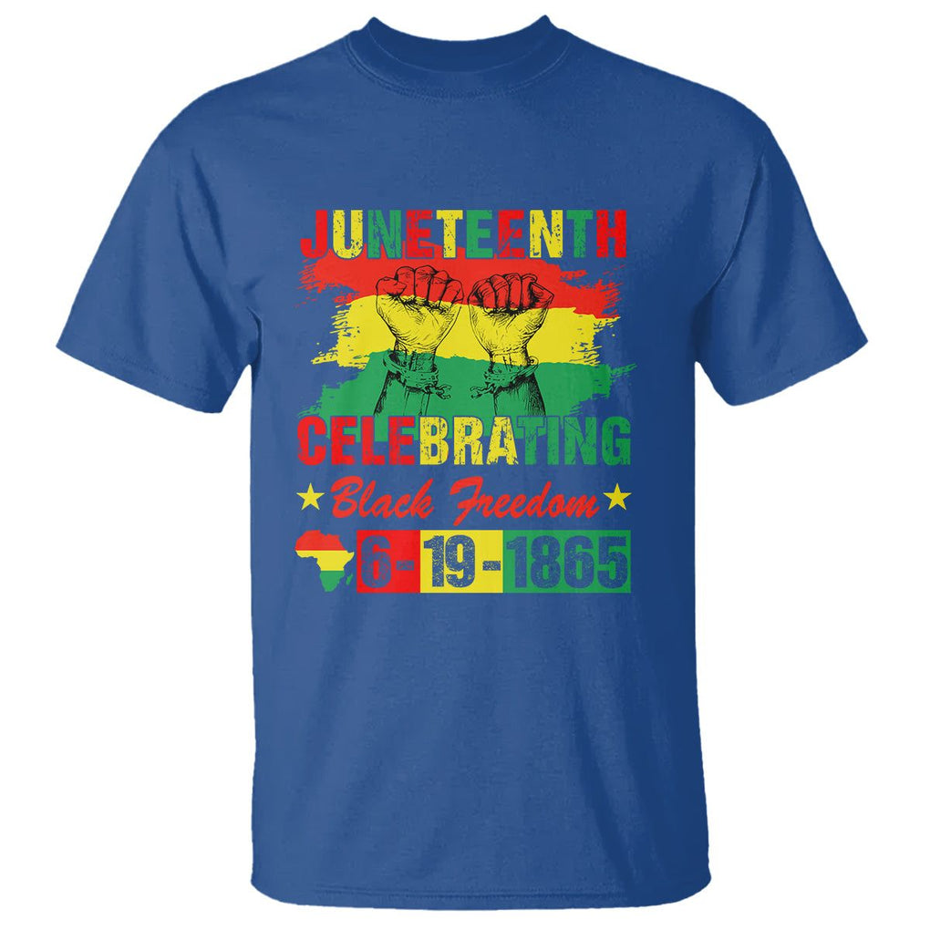Juneteenth Celebrating Black Freedom 1865 African American T Shirt TS01 Royal Blue Printyourwear