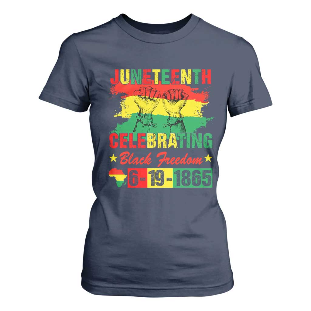 Juneteenth 1865 T Shirt For Women Celebrating Black Freedom June 19th African American TS01 Navy Print Your Wear