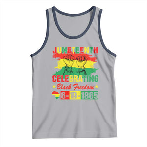 Juneteenth 1865 Tank Top Celebrating Black Freedom June 19th African American TS01 Athletic Heather Navy Print Your Wear