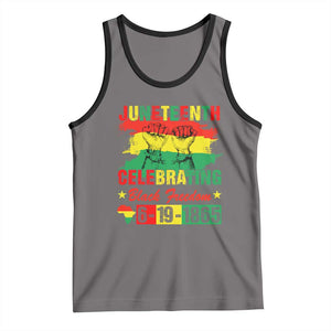 Juneteenth 1865 Tank Top Celebrating Black Freedom June 19th African American TS01 Deep Heather Black Print Your Wear