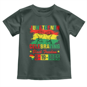 Juneteenth 1865 Toddler T Shirt Celebrating Black Freedom June 19th African American TS01 Dark Forest Green Print Your Wear