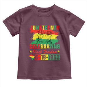 Juneteenth 1865 Toddler T Shirt Celebrating Black Freedom June 19th African American TS01 Maroon Print Your Wear