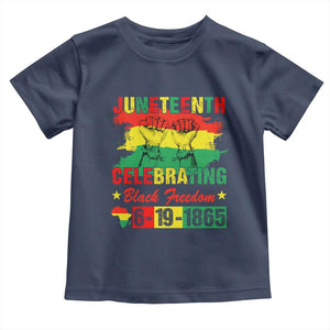 Juneteenth 1865 Toddler T Shirt Celebrating Black Freedom June 19th African American TS01 Navy Print Your Wear