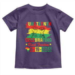Juneteenth 1865 Toddler T Shirt Celebrating Black Freedom June 19th African American TS01 Purple Print Your Wear