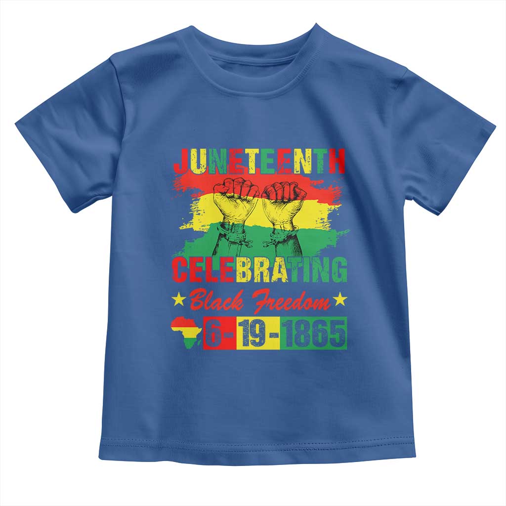 Juneteenth 1865 Toddler T Shirt Celebrating Black Freedom June 19th African American TS01 Royal Blue Print Your Wear