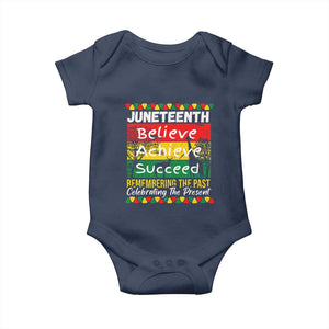 Juneteenth Is My Independence Day Baby Onesie Black Pride Melanin TS01 Navy Print Your Wear