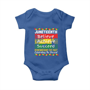 Juneteenth Is My Independence Day Baby Onesie Black Pride Melanin TS01 Royal Blue Print Your Wear