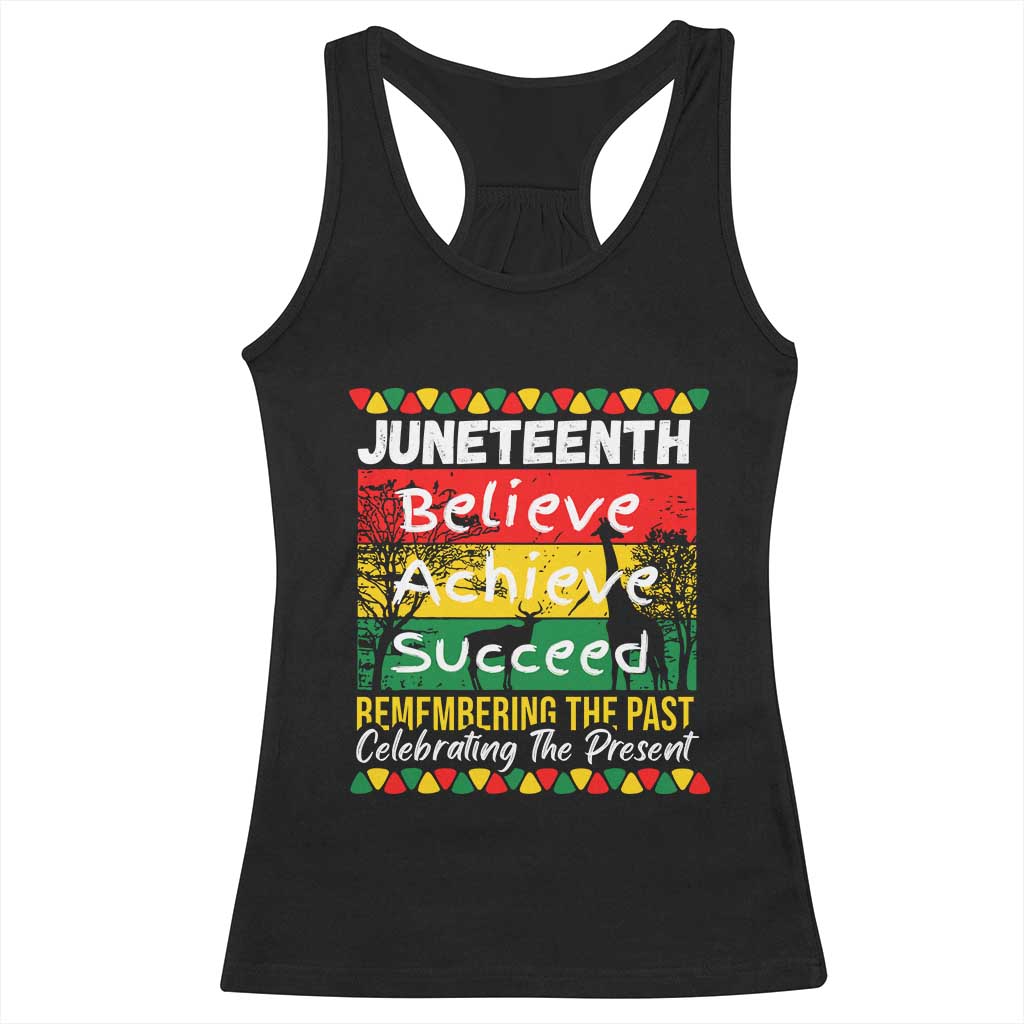 Juneteenth Is My Independence Day Racerback Tank Top Black Pride Melanin TS01 Black Print Your Wear