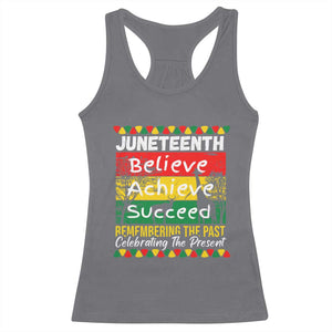 Juneteenth Is My Independence Day Racerback Tank Top Black Pride Melanin TS01 Charcoal Print Your Wear