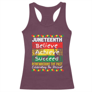 Juneteenth Is My Independence Day Racerback Tank Top Black Pride Melanin TS01 Maroon Print Your Wear