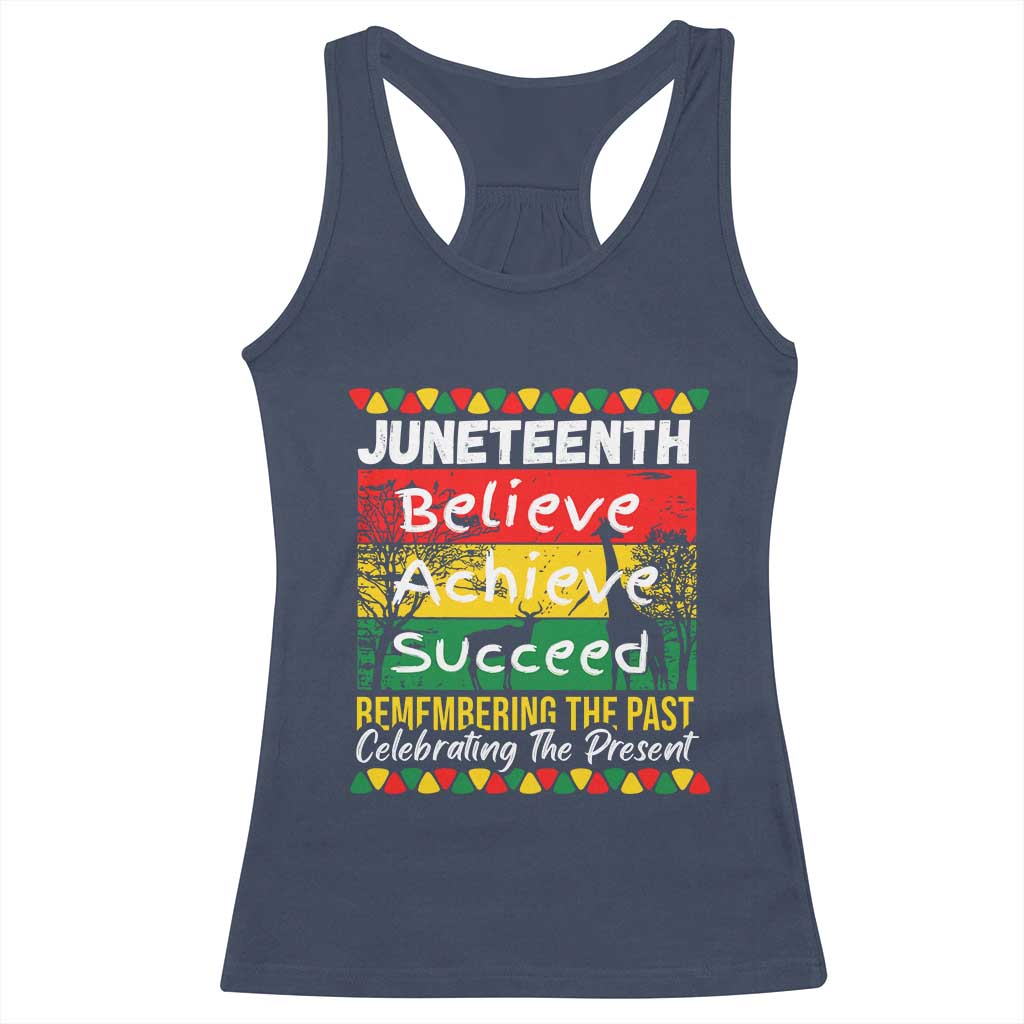 Juneteenth Is My Independence Day Racerback Tank Top Black Pride Melanin TS01 Navy Print Your Wear
