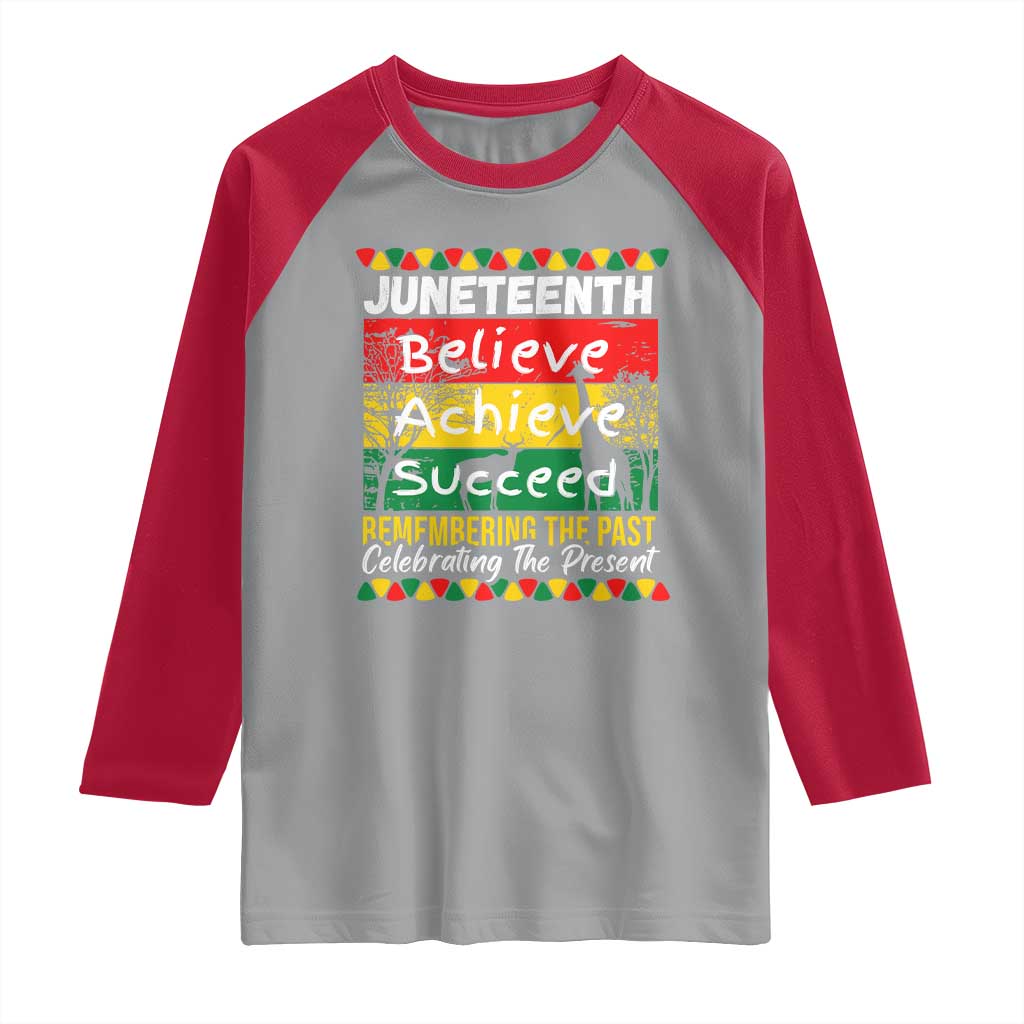 Juneteenth Is My Independence Day Raglan Shirt Black Pride Melanin TS01 Sport Gray Red Print Your Wear