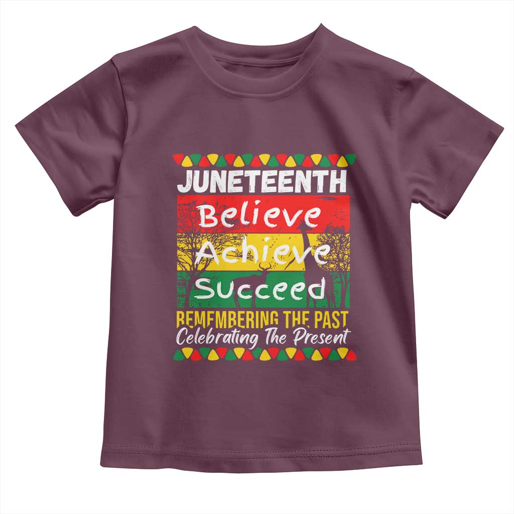 Juneteenth Is My Independence Day Toddler T Shirt Black Pride Melanin TS01 Maroon Print Your Wear