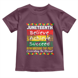Juneteenth Is My Independence Day Toddler T Shirt Black Pride Melanin TS01 Maroon Print Your Wear