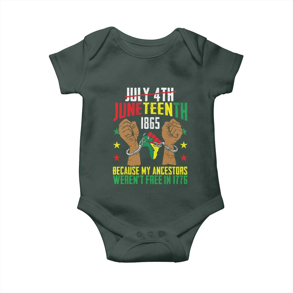 Juneteenth 1865 Baby Onesie My Ancestors Weren't Free In 1776 TS01 Print Your Wear