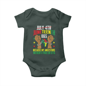 Juneteenth 1865 Baby Onesie My Ancestors Weren't Free In 1776 TS01 Print Your Wear