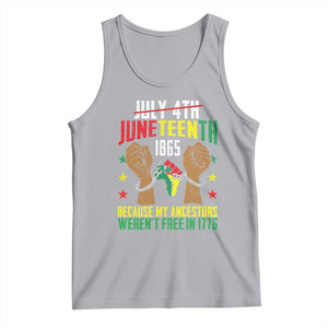 Juneteenth 1865 Tank Top My Ancestors Weren't Free In 1776 TS01 Athletic Heather Print Your Wear
