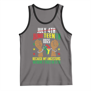 Juneteenth 1865 Tank Top My Ancestors Weren't Free In 1776 TS01 Deep Heather Black Print Your Wear