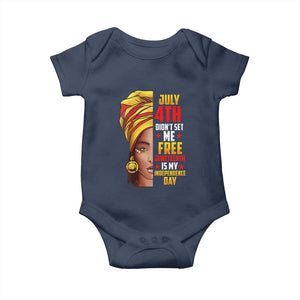 Juneteenth 1866 Baby Onesie Juneteenth Is My Independence Day for Women TS01 Navy Print Your Wear