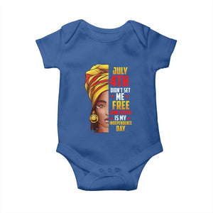 Juneteenth 1866 Baby Onesie Juneteenth Is My Independence Day for Women TS01 Royal Blue Print Your Wear